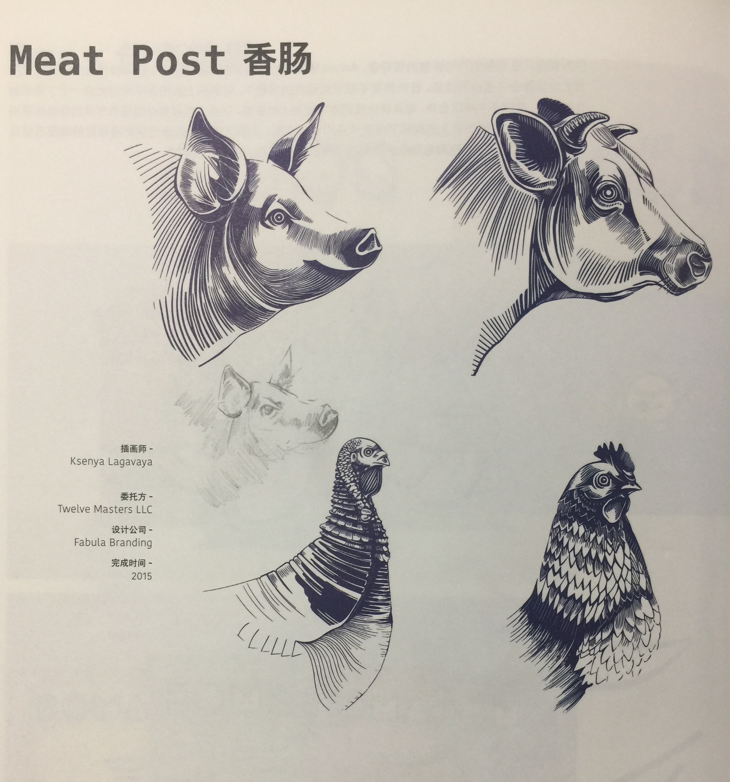 豬肉、小牛肉、雞肉和火雞肉香腸包裝設(shè)計(jì)